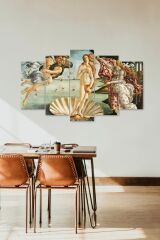 Deniz Kızı Manzarası 5 Parçalı Mdf Tablo 60 x 100