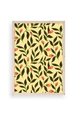 Yapraklar Ahşap Çerçeveli Tablo 30 x 42