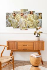 Yorulan Kadınlar 5 Parçalı Mdf Tablo 60 x 100