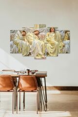 Yorulan Kadınlar 5 Parçalı Mdf Tablo 60 x 100