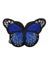 Aplike Ütü İle Yapışan Kelebek Lacivert Arma 7x5 cm