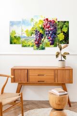 Manzara Doğa 5 Parçalı Mdf Tablo 60 x 100