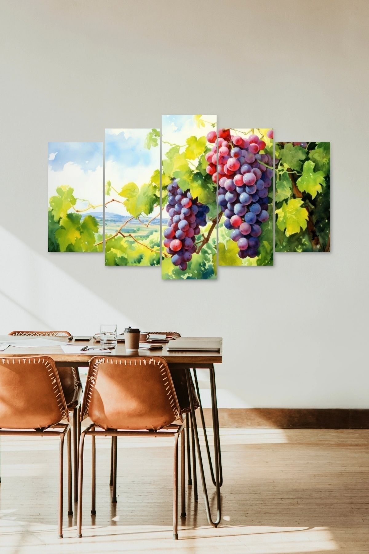 Manzara Doğa 5 Parçalı Mdf Tablo 60 x 100