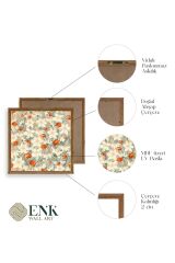 Çiçek Ahşap Çerçeveli Tablo 50 x 50