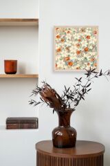 Çiçek Ahşap Çerçeveli Tablo 50 x 50