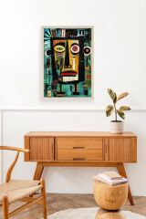 Soyut Ahşap Çerçeveli Tablo 23 x 30