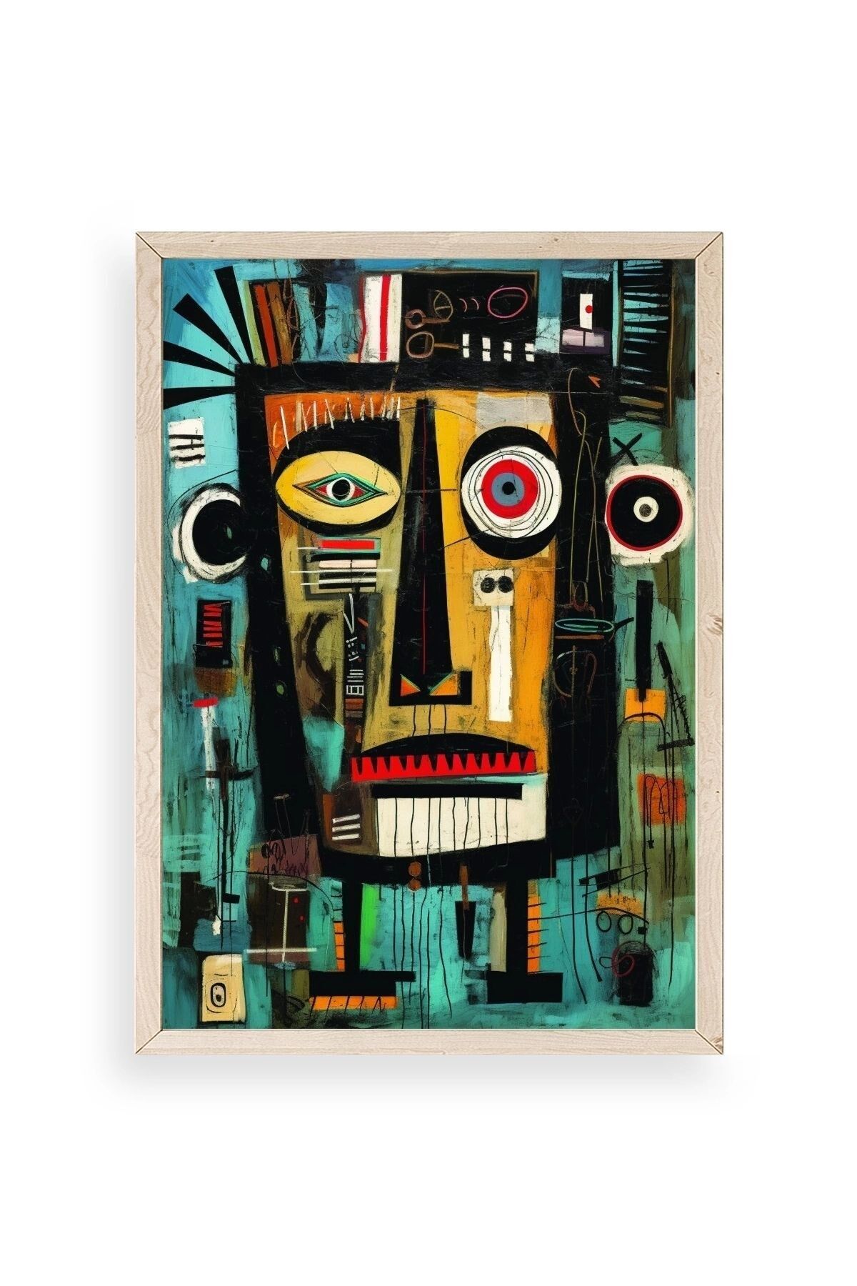 Soyut Ahşap Çerçeveli Tablo 17 x 23