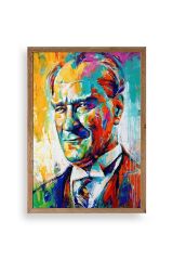 Atatürk Ahşap Çerçeveli Tablo 50 x 70