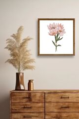 Çiçek Ahşap Çerçeveli Tablo 23 x 23