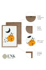 Manzara Üçlü Ahşap Çerçeveli Tablo 30 x 42