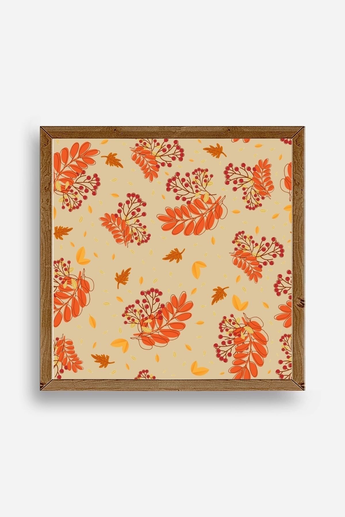 Çiçek Ahşap Çerçeveli Tablo 23 x 23