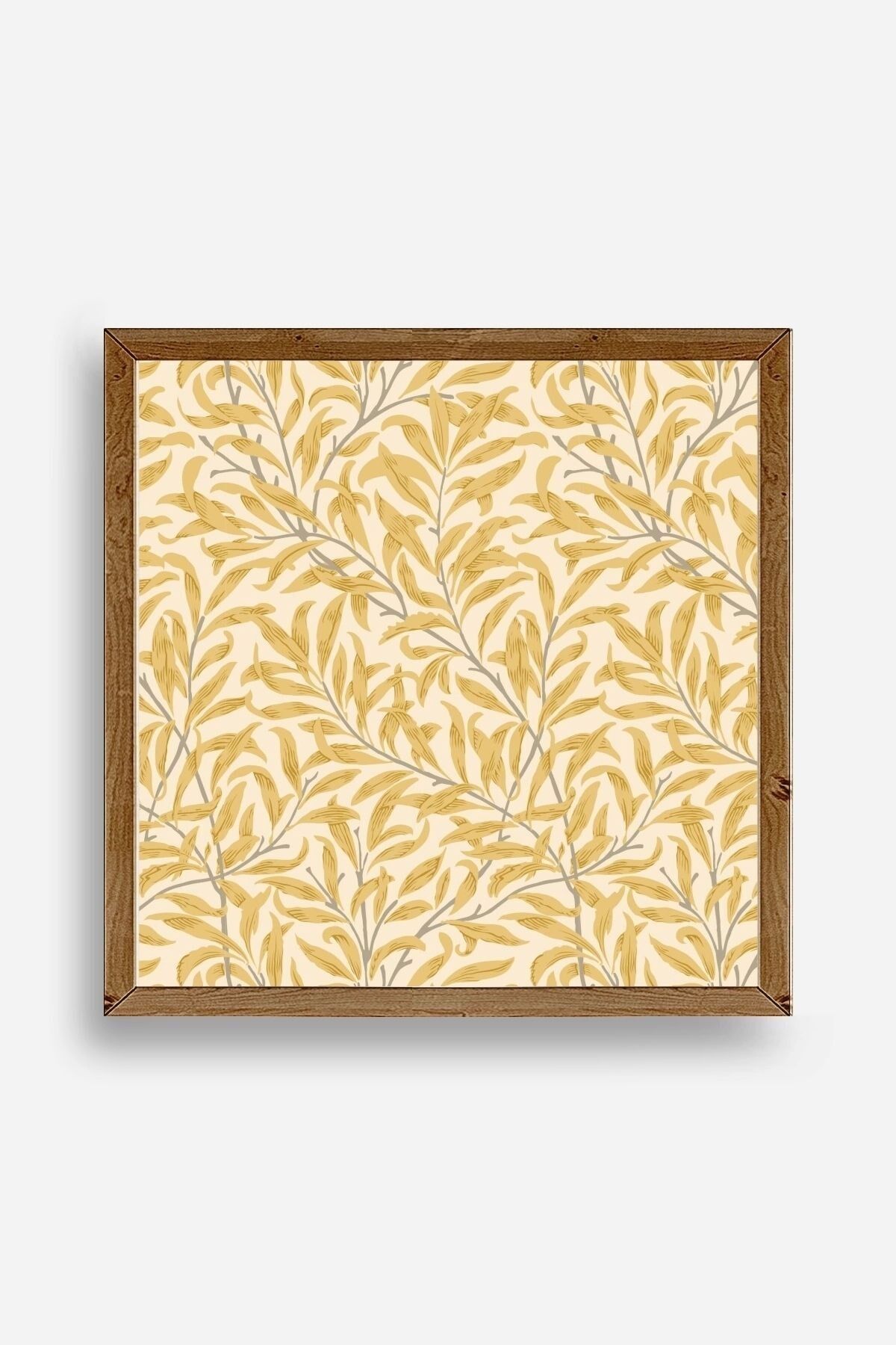 Yapraklar Ahşap Çerçeveli Tablo 50 x 50