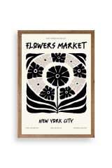 Soyut Ahşap Çerçeveli Tablo 30 x 42