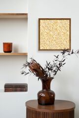 Yapraklar Ahşap Çerçeveli Tablo 23 x 23