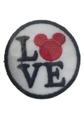 Aplike Ütü İle Yapışan Love Pati Arma 4 cm