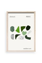 Soyut Ahşap Çerçeveli Tablo 17 x 23