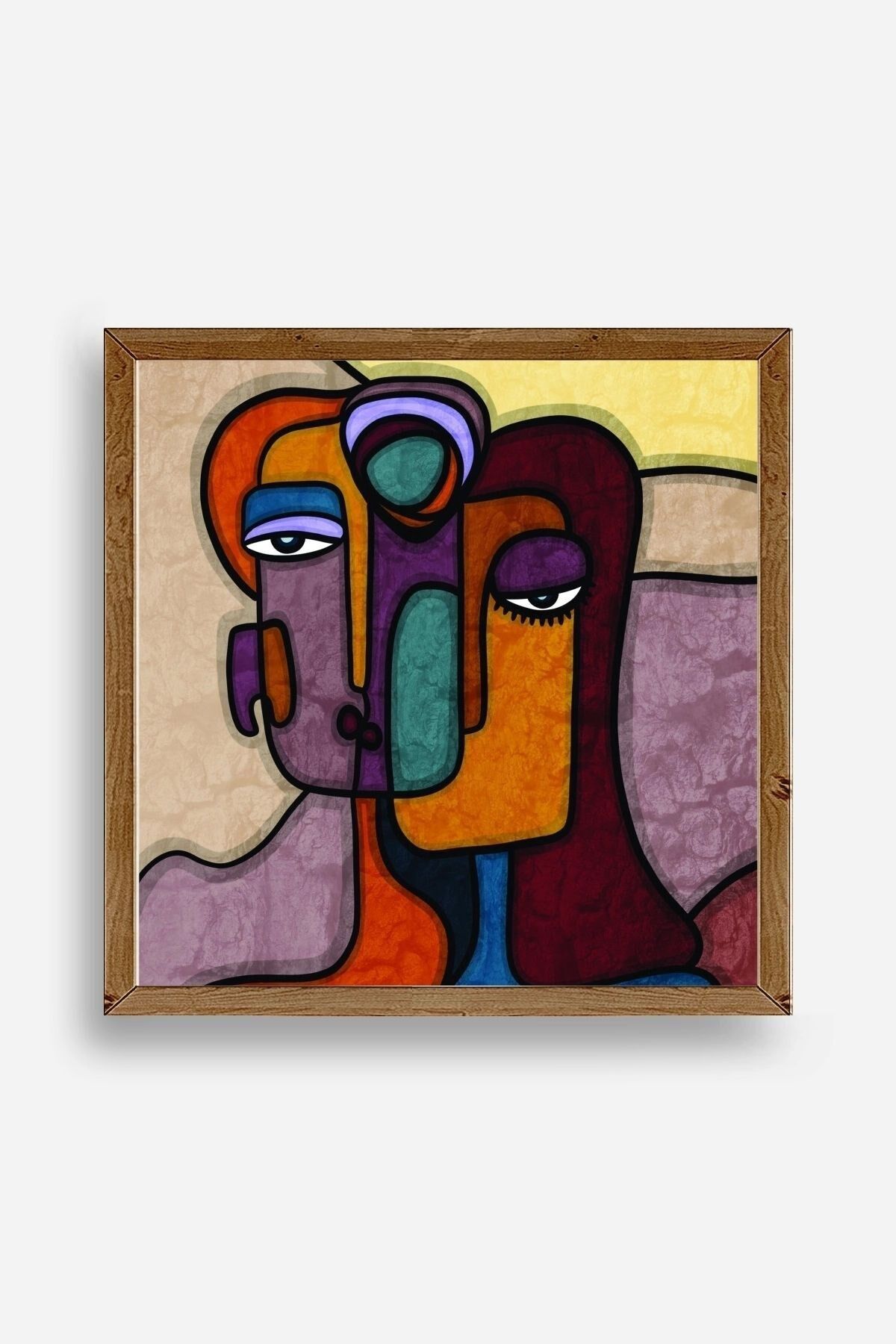 Soyut Kadın Ahşap Çerçeveli Tablo 30 x 42