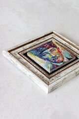 Atatürk Çerçeveli Taş Tablo , Çerçeveli Taş Duvar Dekoru-enkcrcvtbl-00197 20 cm