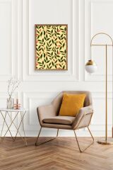 Yapraklar Ahşap Çerçeveli Tablo 30 x 42