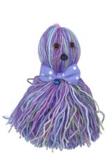 BUFFER® Ahtapot Şekilli Zilli Ve İpli Rengarenk Püsküllü Sevimli KediOyuncağı