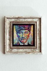 Atatürk Çerçeveli Taş Tablo , Çerçeveli Taş Duvar Dekoru-enkcrcvtbl-00197 20 cm