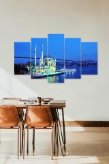 Camii Manzara 5 Parçalı Mdf Tablo 60 x 100