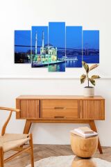 Camii Manzara 5 Parçalı Mdf Tablo 60 x 100