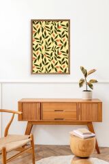 Yapraklar Ahşap Çerçeveli Tablo 50 x 70