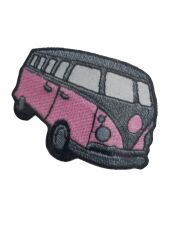 Aplike Ütü İle Yapışan Otobüs Pembe-Gri Arma 4x2,5 cm