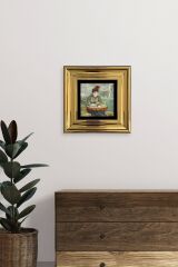 Van Gogh Çerçeveli Taş Tablo 20 cm