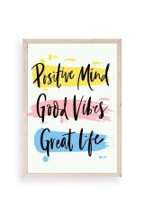 Motto Ahşap Çerçeveli Tablo 17 x 23