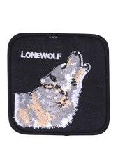 Aplike Ütü İle Yapışan Siyah Kurt Arma 6x4 cm