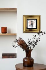 Ananas Çerçeveli Taş Tablo 20 cm