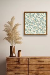 Yaprak Ahşap Çerçeveli Tablo 50 x 50