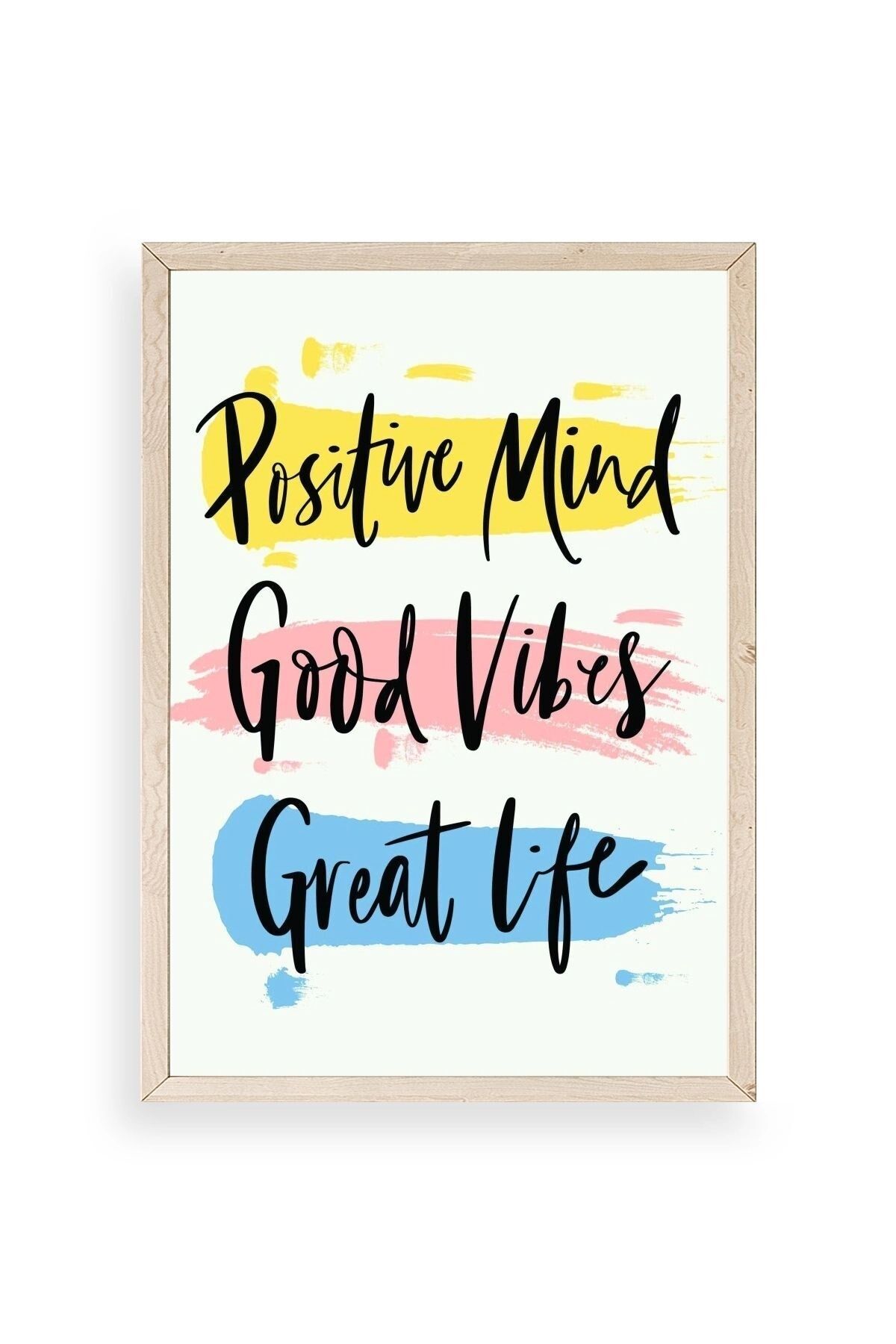 Motto Ahşap Çerçeveli Tablo 30 x 42