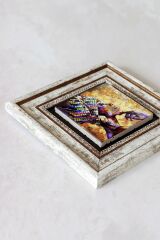 Afrikalı Kadın Çerçeveli Taş Tablo , Çerçeveli Taş Duvar Dekoru-enkcrcvtbl-00159 20 cm