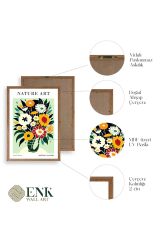 Çiçek Ahşap Çerçeveli Tablo 17 x 23