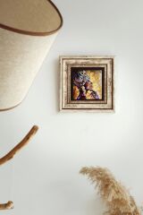 Afrikalı Kadın Çerçeveli Taş Tablo , Çerçeveli Taş Duvar Dekoru-enkcrcvtbl-00159 20 cm