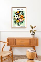 Çiçek Ahşap Çerçeveli Tablo 17 x 23