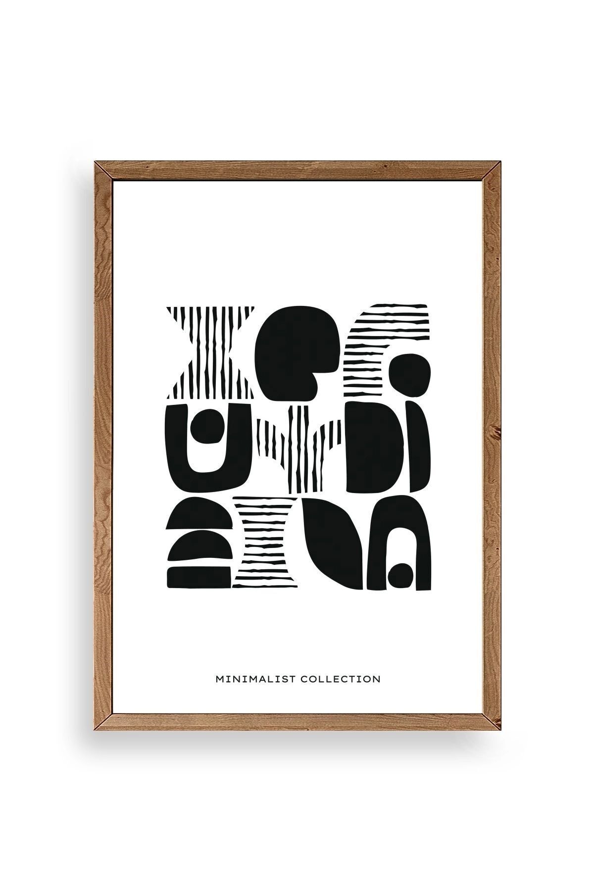 Soyut Ahşap Çerçeveli Tablo 17 x 23