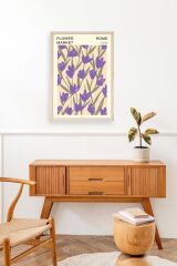 Çiçek Ahşap Çerçeveli Tablo 17 x 23