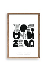 Soyut Ahşap Çerçeveli Tablo 23 x 30