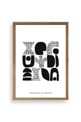 Soyut Ahşap Çerçeveli Tablo 50 x 70