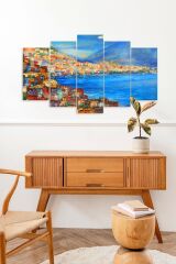 Deniz Manzarası 5 Parçalı Mdf Tablo 60 x 100