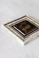 Afrikalı Çocuk Çerçeveli Taş Tablo , Çerçeveli Taş Duvar Dekoru-enkcrcvtbl-00193 20 cm