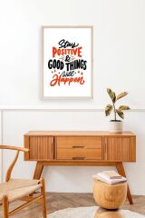 Motto Ahşap Çerçeveli Tablo 17 x 23