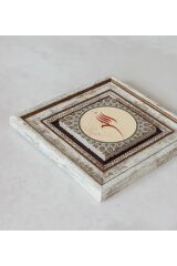 Hat Yazılı Çerçeveli Taş Tablo , Çerçeveli Taş Duvar Dekoru 20 cm