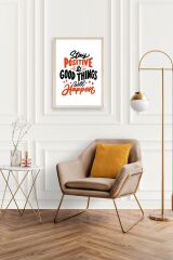 Motto Ahşap Çerçeveli Tablo 23 x 30