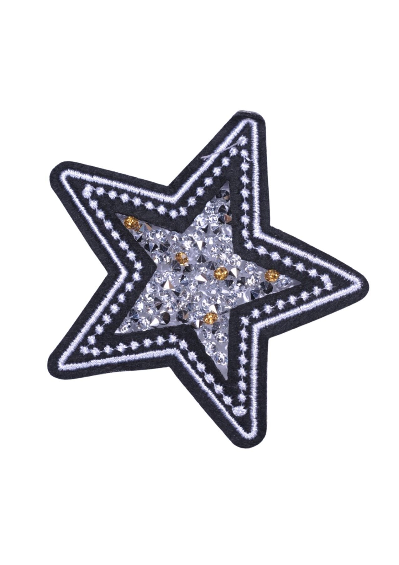 Aplike Ütü İle Yapışan Taşlı Yıldız Arma 5 cm