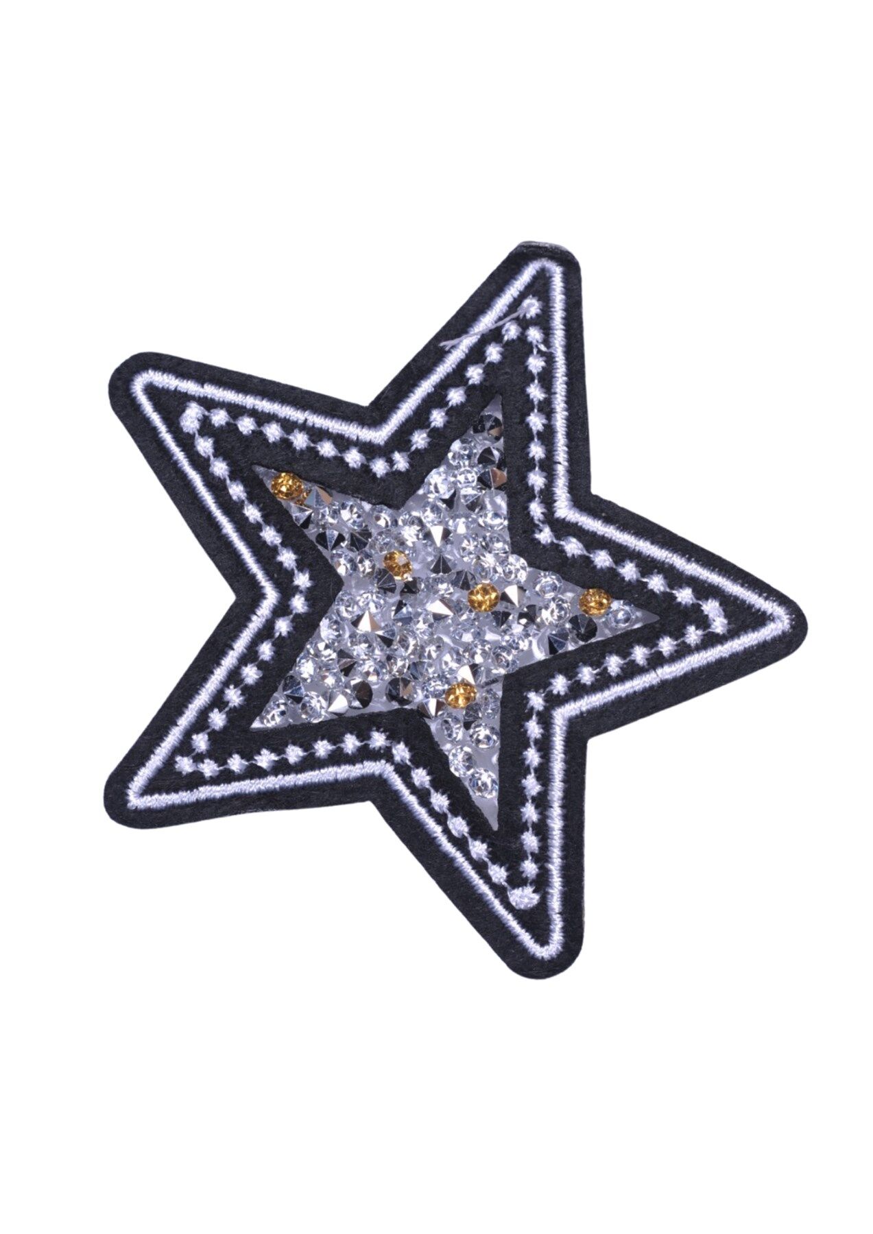 Aplike Ütü İle Yapışan Taşlı Yıldız Arma 5 cm